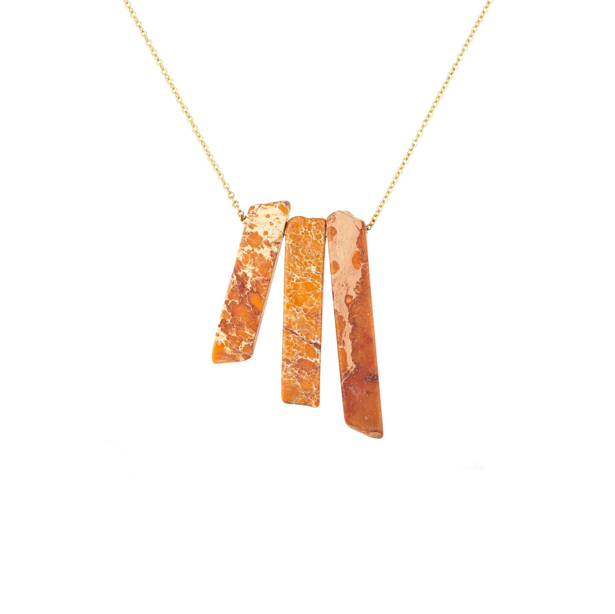 Imperial Jasper Trio Stick Necklace