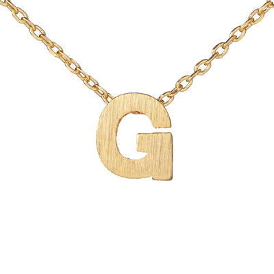 Block Slide Monogram Necklace