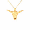 Medium Bull Head Charm Necklace