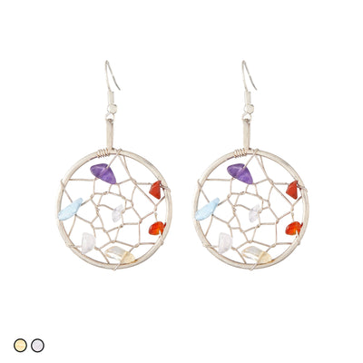 Crystal Dream Catcher Earrings (Gold and Silver)