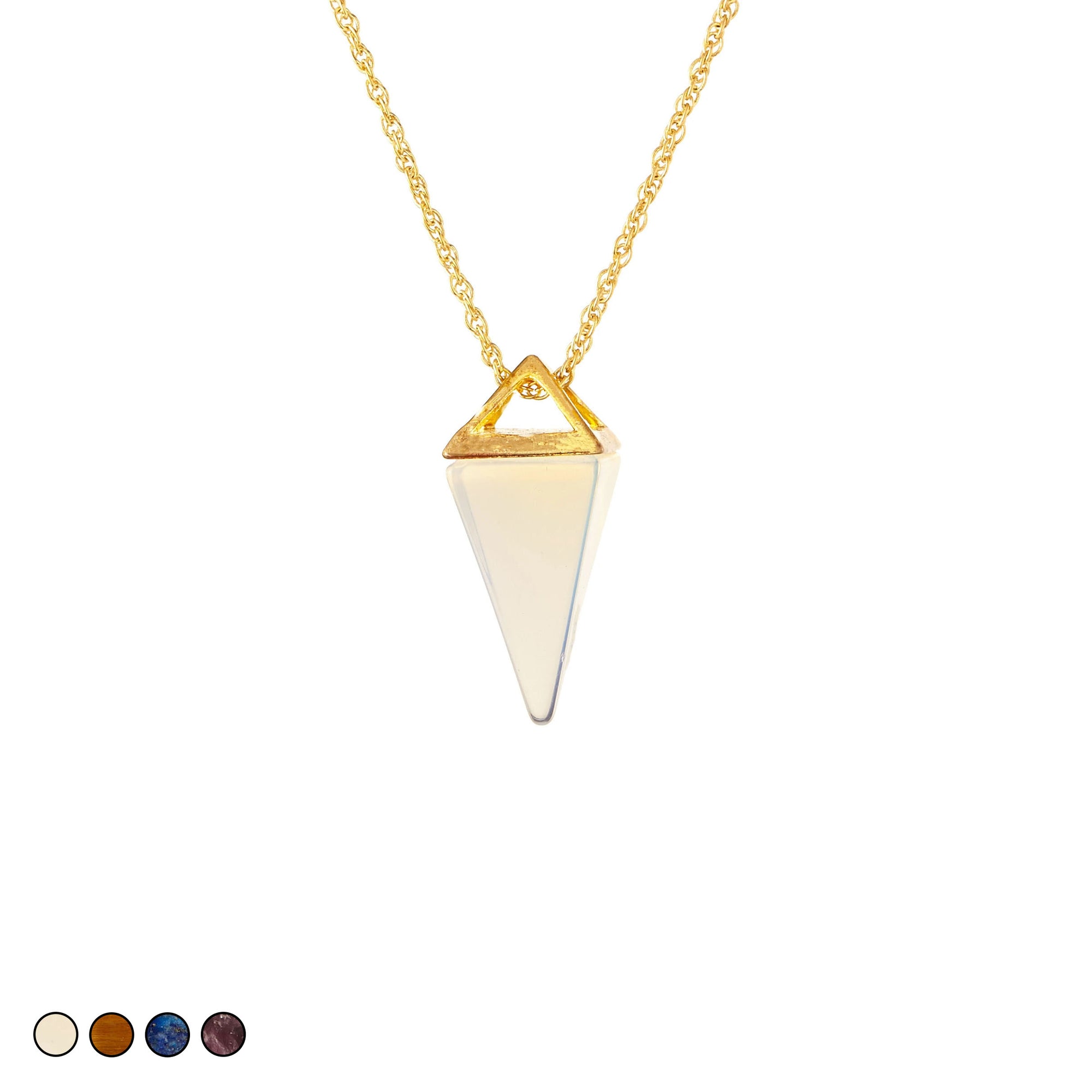 Pyramid Prism Necklace (Iridescent)