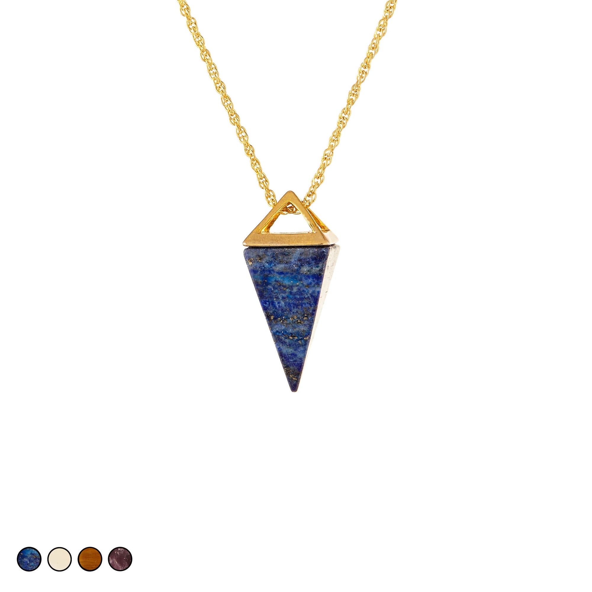 Pyramid Prism Necklace (Lapis)