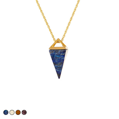 Pyramid Prism Necklace (Tiger's Eye)