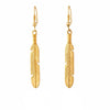 Feather Gold Dangle Earrings