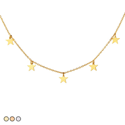 Mini Star Choker Necklace (Gold, Rose Gold, Silver)