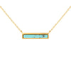 Gold and Turquoise Bar Triangle Necklace