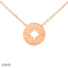 Compass Minimalist Festoon Necklace (Gold, Rose Gold, Silver)