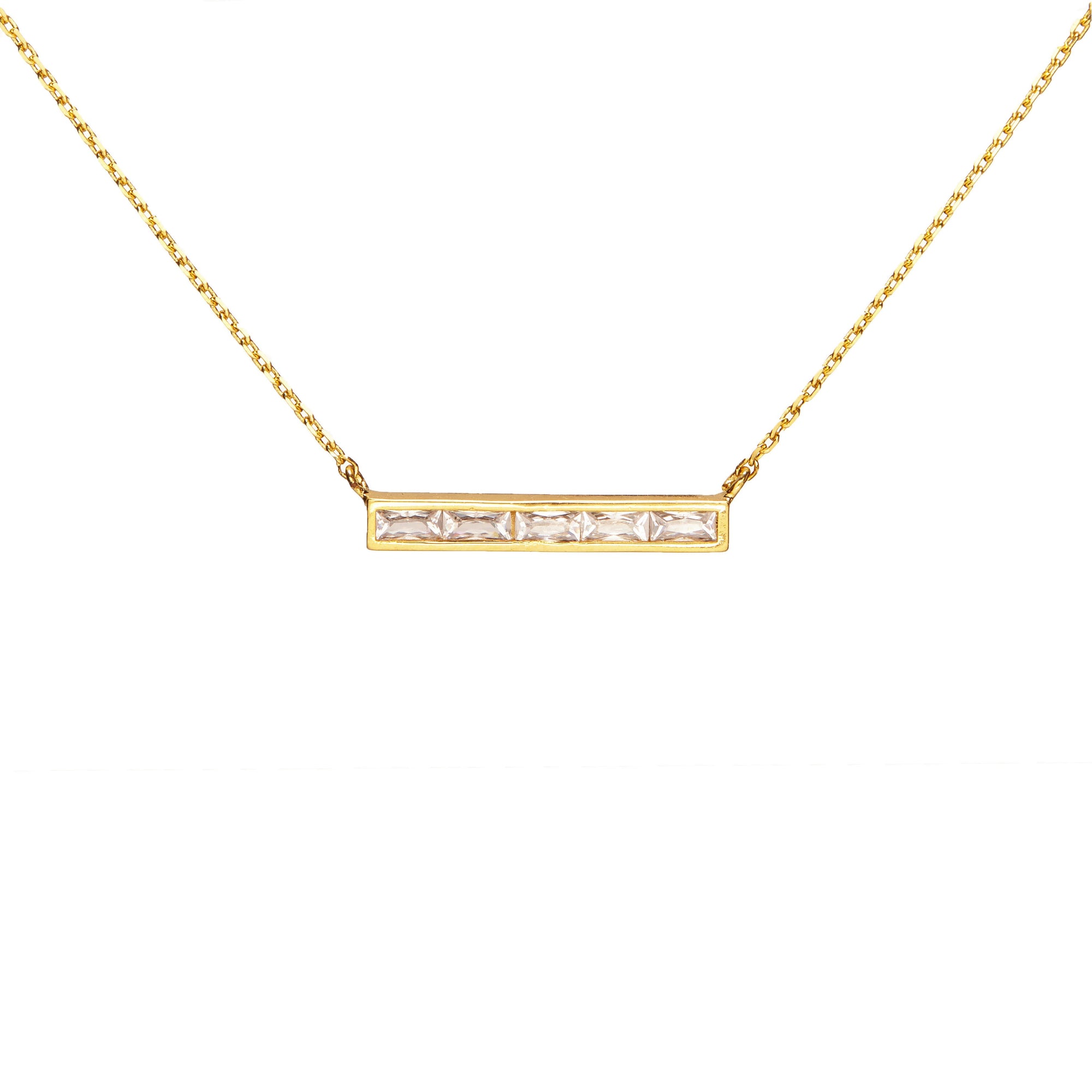 Pave Bar Necklace