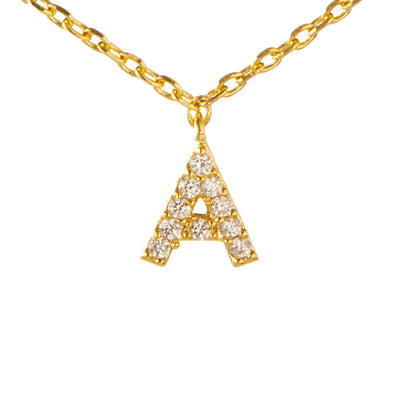 Fine Pave Monogram Necklace