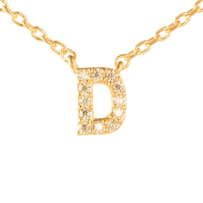 Fine Pave Monogram Necklace