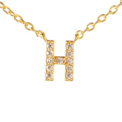 Fine Pave Monogram Necklace