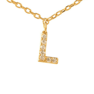 Fine Pave Monogram Necklace