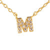 Fine Pave Monogram Necklace