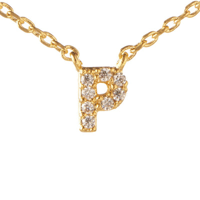 Fine Pave Monogram Necklace