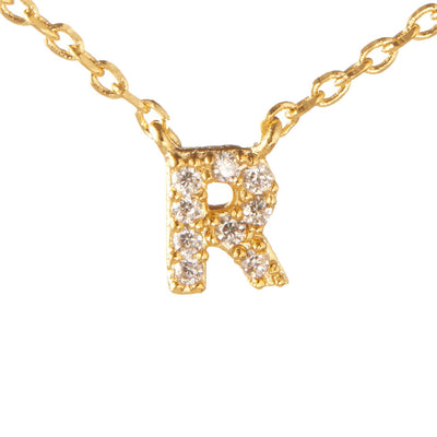 Fine Pave Monogram Necklace