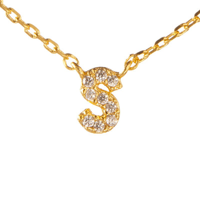 Fine Pave Monogram Necklace