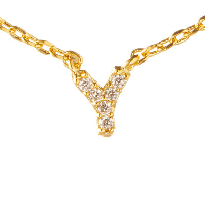 Fine Pave Monogram Necklace