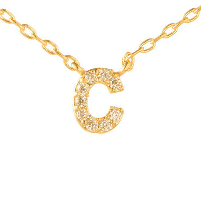 Fine Pave Monogram Necklace