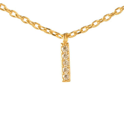 Fine Pave Monogram Necklace