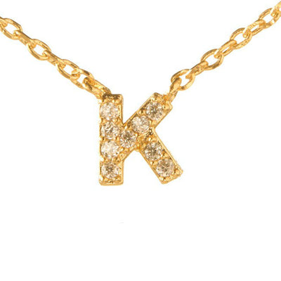 Fine Pave Monogram Necklace