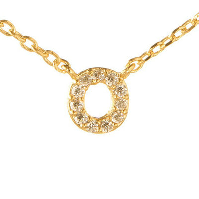 Fine Pave Monogram Necklace