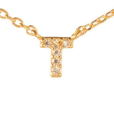 Fine Pave Monogram Necklace