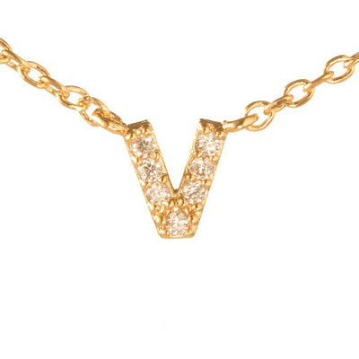 Fine Pave Monogram Necklace