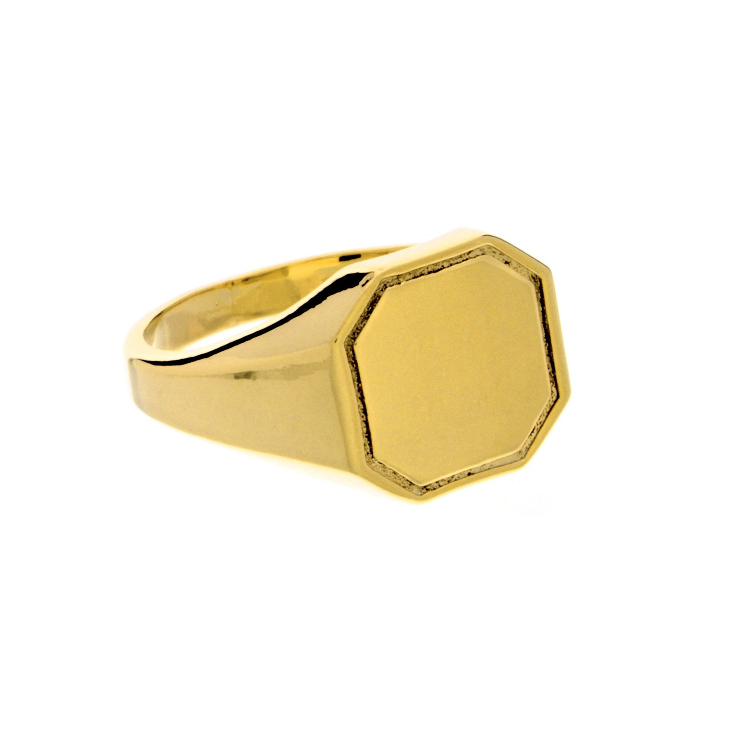 Octagon Signet Mirror Ring