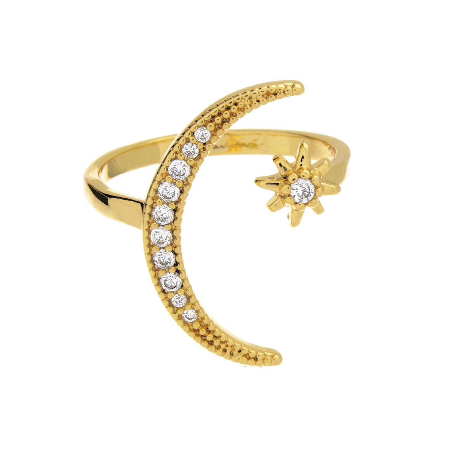 Pavé Moon & North Star Ring